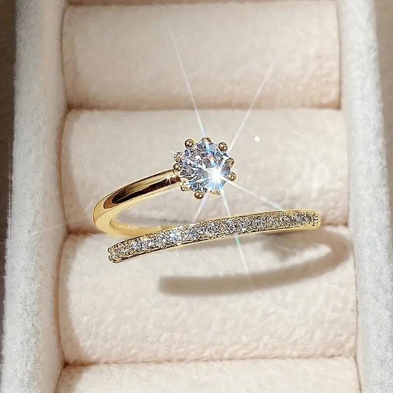 Open Adjustable Golden Ring