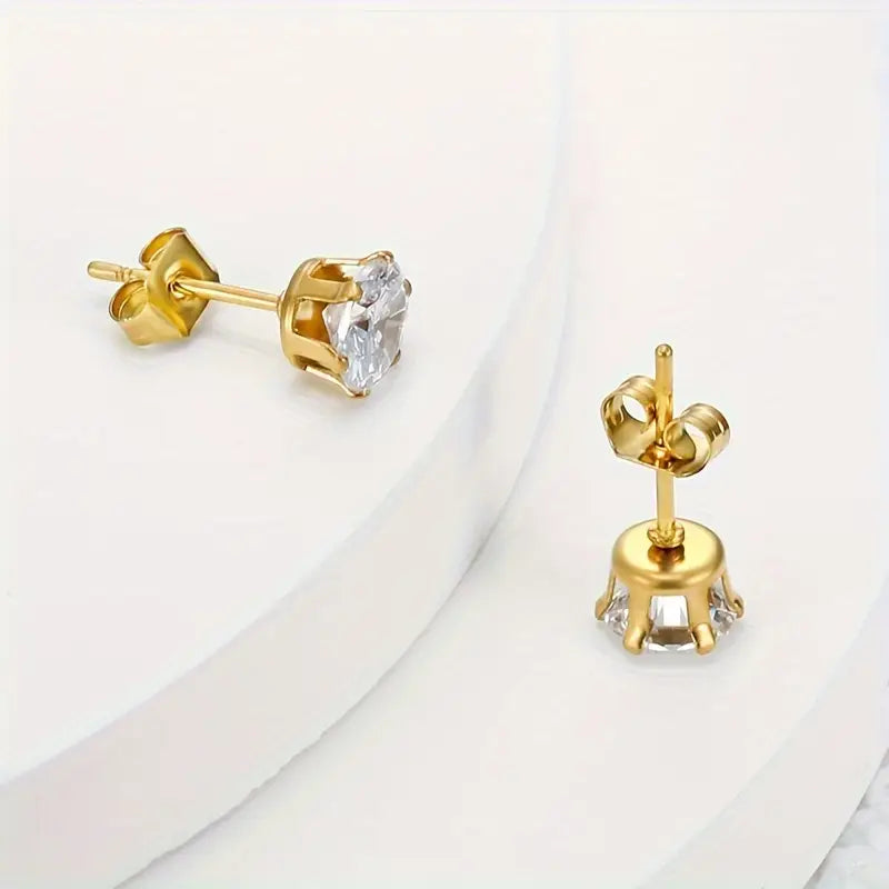 18K Golden Plated Stainless Steel Earrings