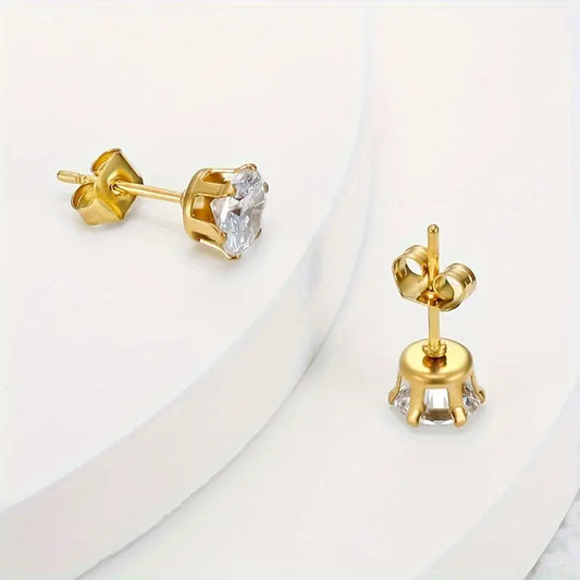 18K Golden Plated Stainless Steel Earrings