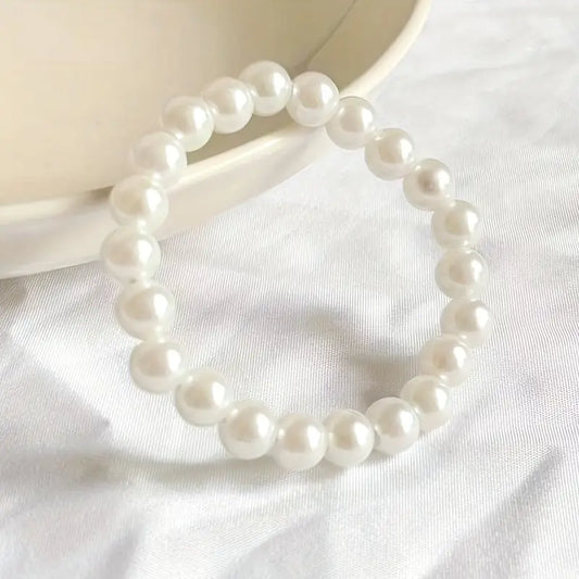 Faux Pearl Beaded Bracelet