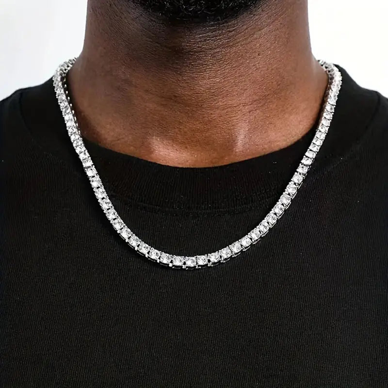Single-Row Square Synthetic Zircon Necklaces
