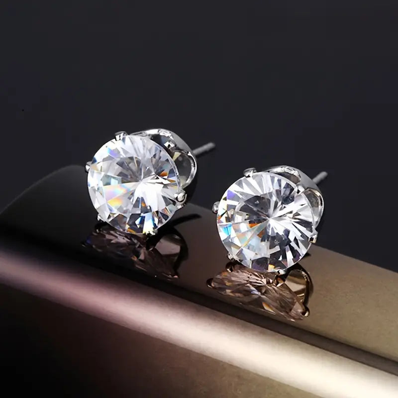 Six-Prong Stainless Steel Earring