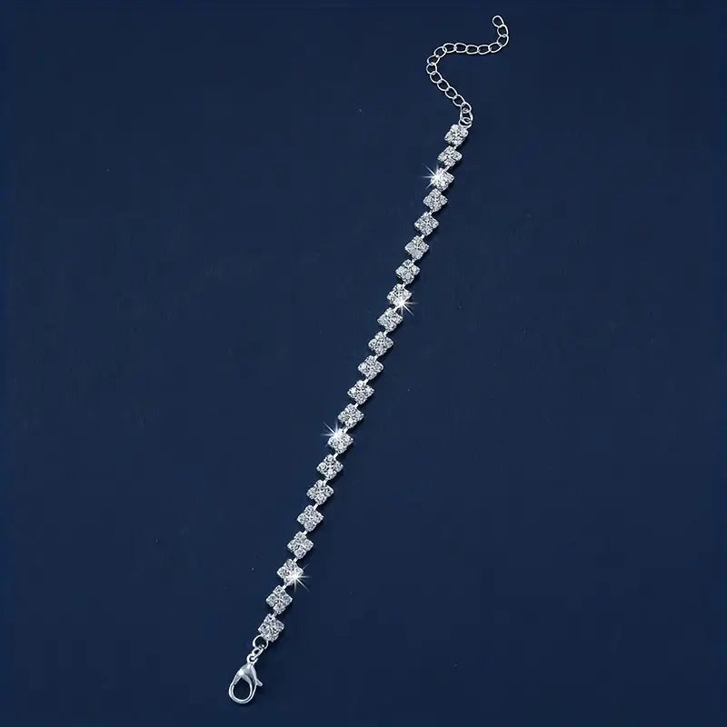 Rhinestone Claw Chain Bracelet