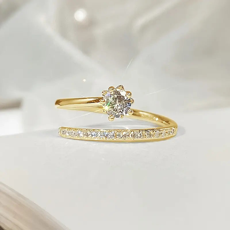 Open Adjustable Golden Ring