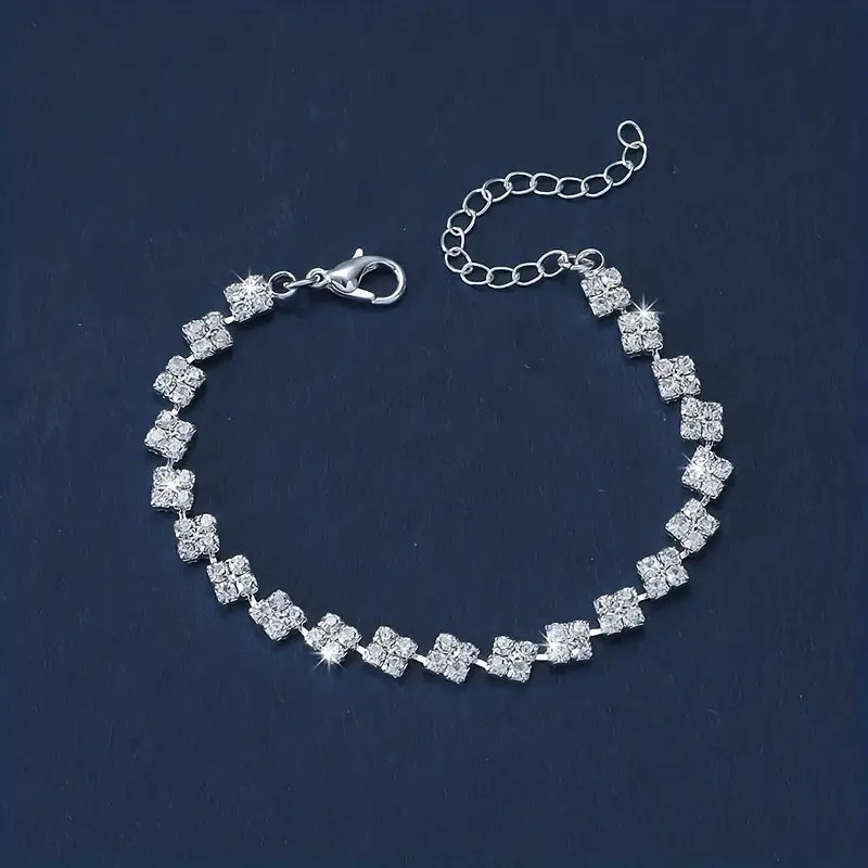 Rhinestone Claw Chain Bracelet