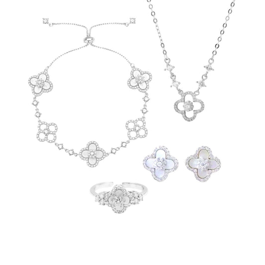 Silver Diamond Bloom Set
