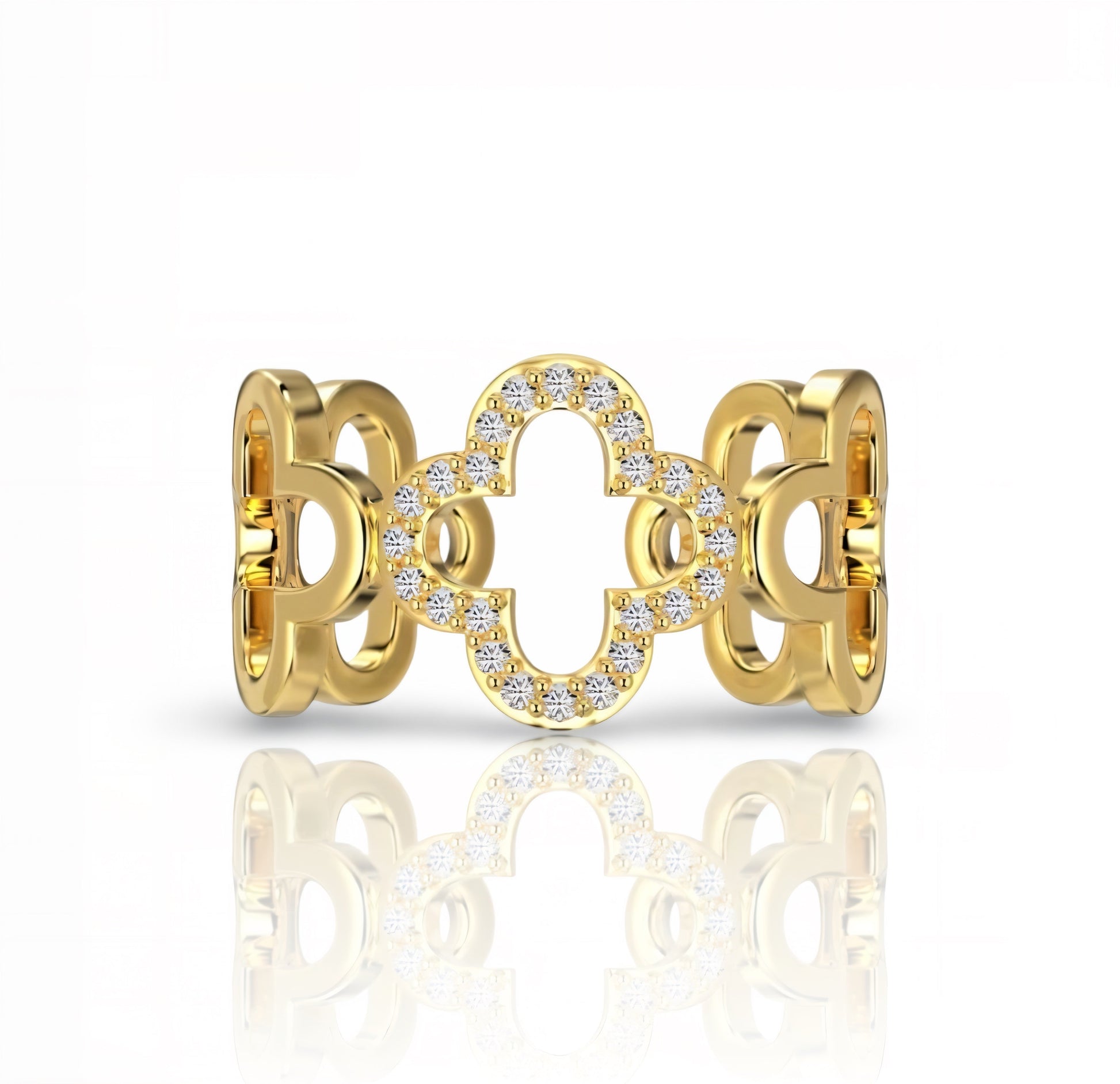 Gold Luxe Clover Ring | 925 Sterling Silver
