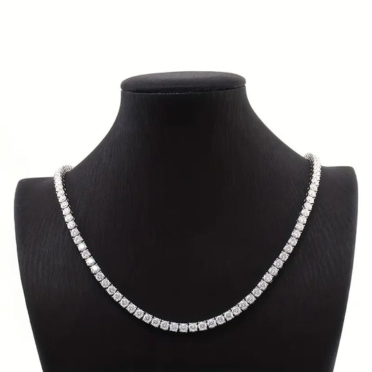 Single-Row Square Synthetic Zircon Necklaces