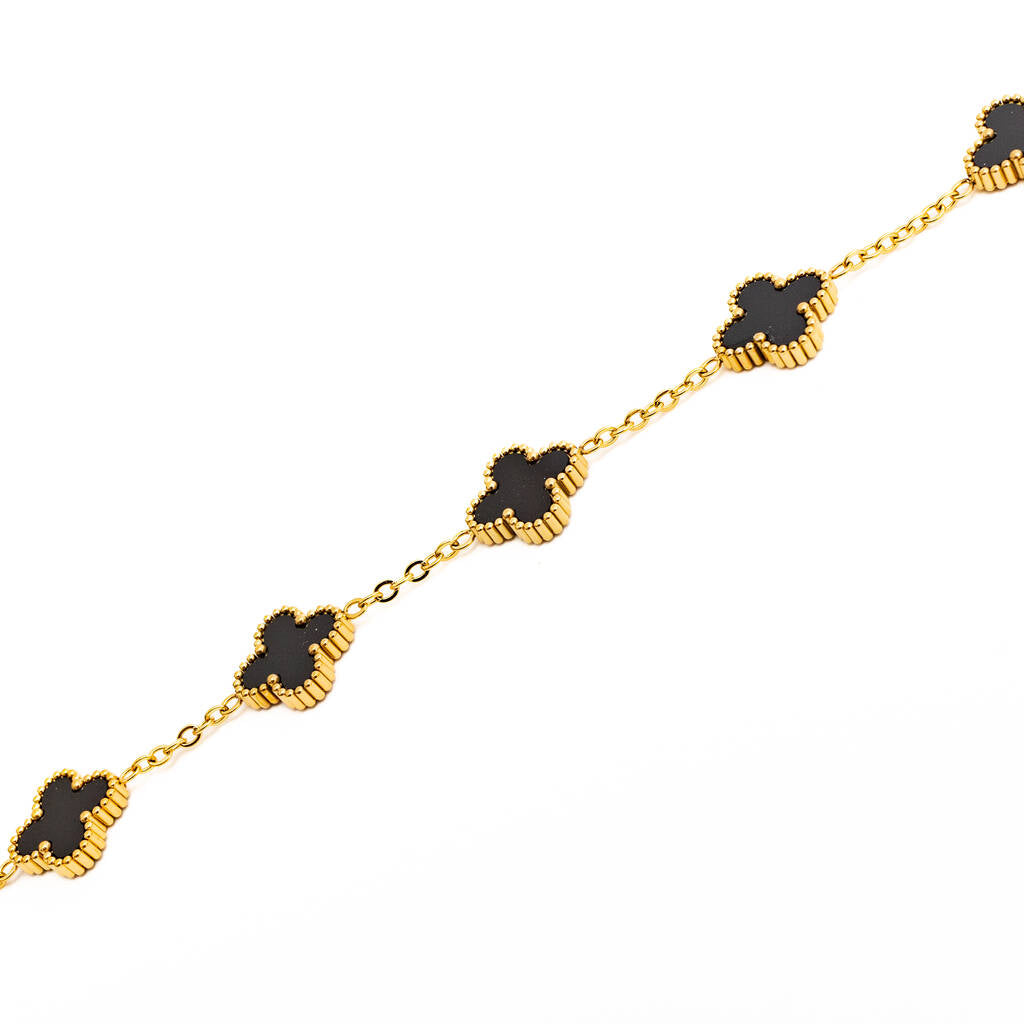 Clover Bracelet Gold/Black
