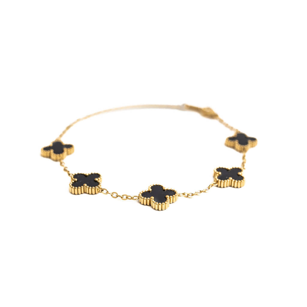 Clover Bracelet Gold/Black