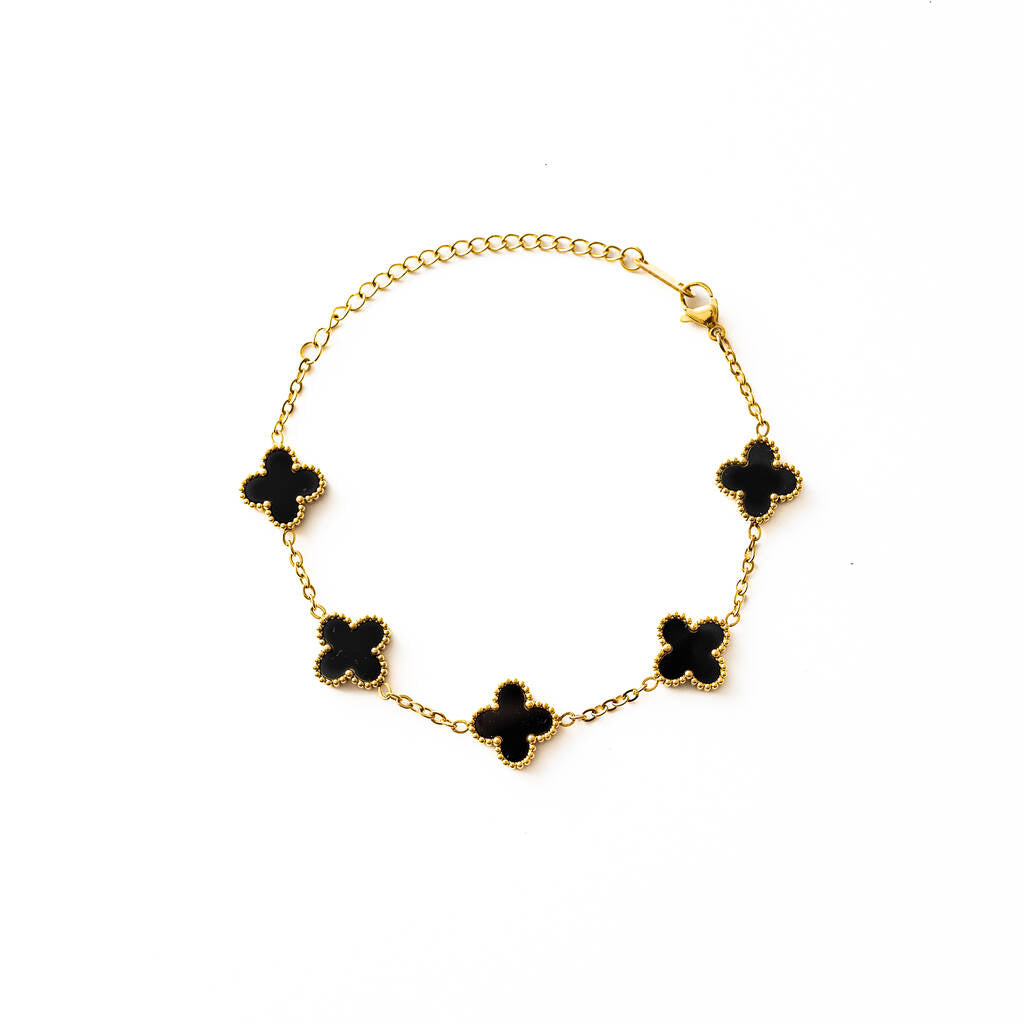 Clover Bracelet Gold/Black