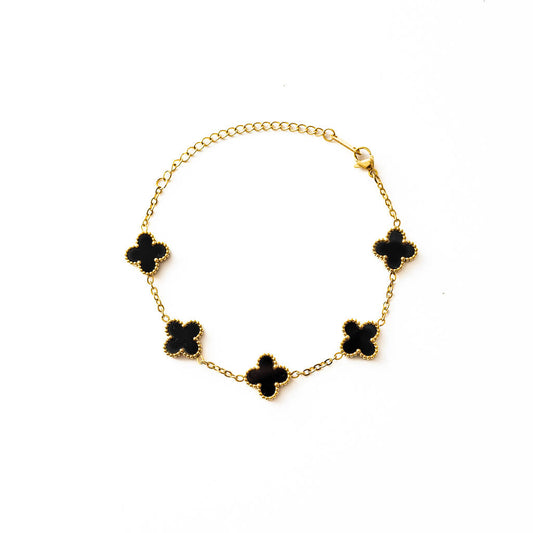 Clover Bracelet Gold/Black