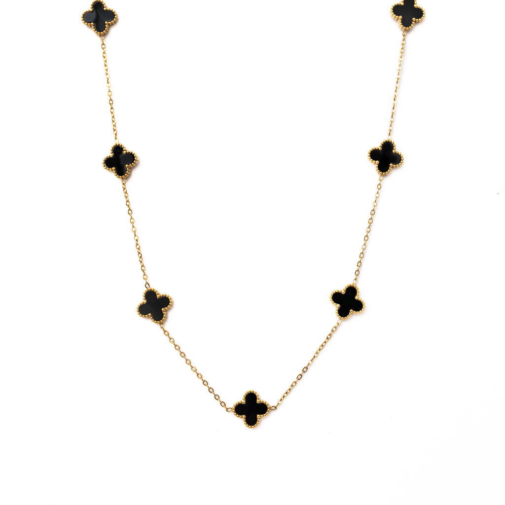Clover Necklace Gold/Black