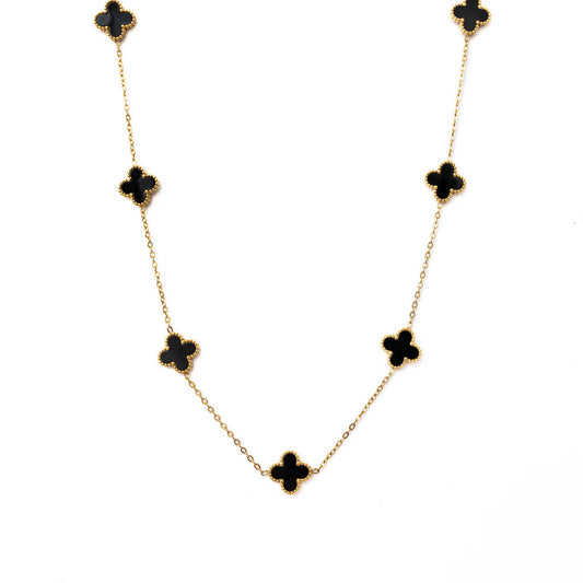 Clover Necklace Gold/Black