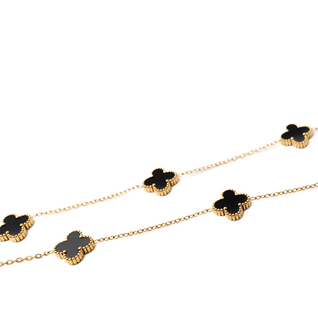 Clover Necklace Gold/Black